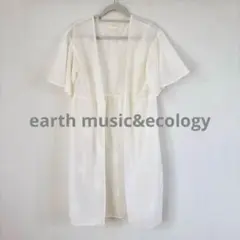 earth music&ecology 刺繍 ロングカーディガン F アイボリーのサムネイル
