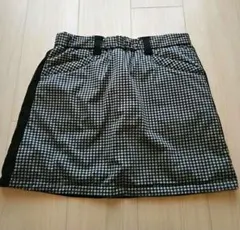 adidas 冬用中綿ゴルフスカート チェック柄⭐リバーシブル