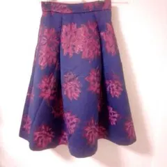 スナイデル ジャガード フラワー フレアスカート