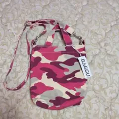 BAGGU 2way ショルダーバッグ カモフラ ピンクのサムネイル