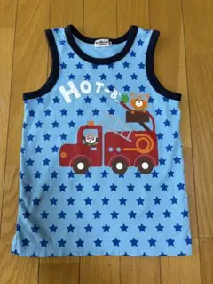 HOT-BISCUIT ノースリーブタンクトップ　120 男の子　消防車　働く車のサムネイル