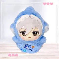 ✲10cm ぬい服 ふわもこのサメ 青 ぬいぐるみ服 着せ替え にじぱぺっと