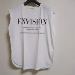 OPAQUE CLIP ノースリーブロゴTシャツ
