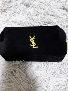 YSL 黒 スエード ポーチ