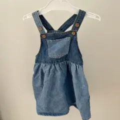 H&M デニム ジャンバースカート 12M 80