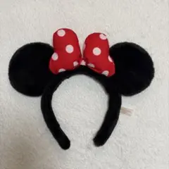 ディズニー ミニー カチューシャ 赤リボン ドット TDR 定番人気