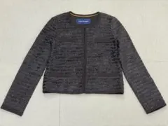 (K11318）レリアン CARA O CRUZ ツイード調ノーカラージャケット