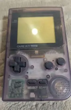 ゲームボーイポケット本体　クリアパープル　日本製　スケルトン　ジャンク