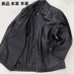 美品 本革 羊革 リアルレザー コート レザージャケットビッグサイズ ロング