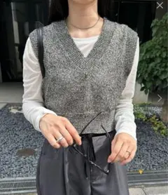 mystic ミスティック スパンコールニットベスト