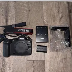 美品】Canon EOS R6 ボディ 純正バッテリー・充電器付 動作確認済