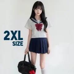 大きいサイズ セーラー服 コスプレ 3点セット 2XL 制服 JK m31のサムネイル