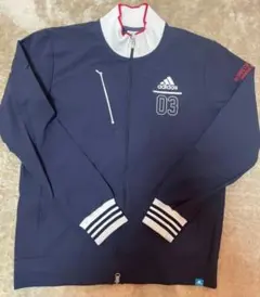 adidas アディダスメンズジャケットOサイズ(XL) ネイビー