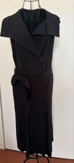 【新品】 Aga BLACK ロングベスト ジレ　ヤマダヤ