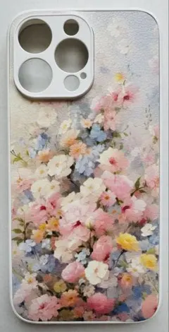 【人気・上品】フラワーデザイン iPhone15 PRO MAXケース