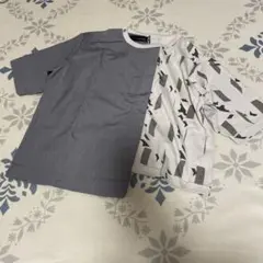 nunuforme 半袖Tシャツ グレー/ホワイトのサムネイル