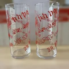 【未使用・箱付】コカコーラ ワールドグラス 2個セット 昭和レトロ 非売品