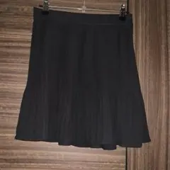 プリーツ　ミニスカート　黒