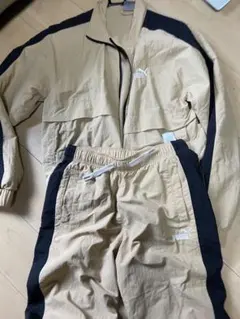 PUMA ジャージセット Mサイズ ベージュ/ブラック