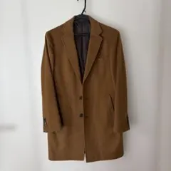ブラウン チェスターコート 2ボタン