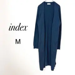 【4/24までの出品✨】インデックス　ロングカーディガン　リブニット　縦ライン