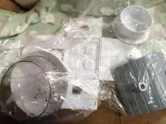 小動物用 ハウス＆回し車＆エサ入れセット（ホワイト）のサムネイル