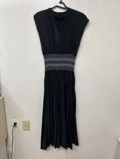 JEANASIS ノースリーブ ロングワンピース ブラック