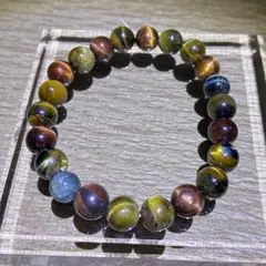 ✨カラフルタイガーアイ ✨ブレスレット 8mm