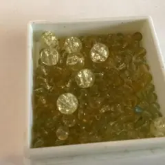 黄色水晶　ビーズ