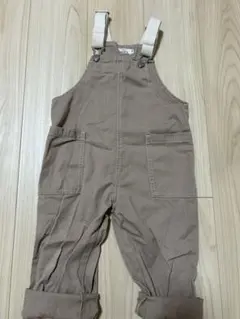 【美品】ブラウン オーバーオール 110サイズ　ペアマノン