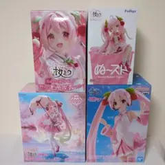 最新プライズ 桜ミク 初音ミク フィギュア まとめ売り 5点セット