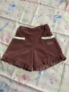 スラップスリップ　ショートパンツ　キュロット　130 ふわふわ　うさぎポケット