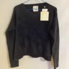 新品未使用　ダークグレー 長袖ニット Lサイズ