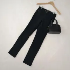 SOMETHING EDWIN ブラックデニム スキニー 美シルエット S相当