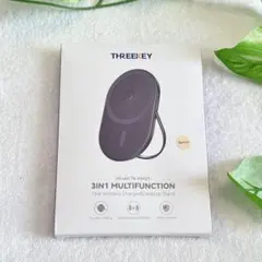 3in1 MagSafe ワイヤレス充電器 アプリコット 急速 15W スタンド