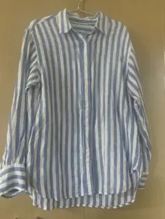 スローブイエナ European Linen レギュラーシャツ　ブルー　M