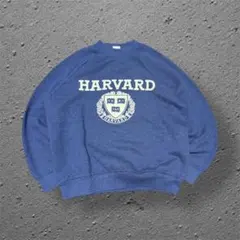 90s USA製 HARVARD スウェット 霜降りブルー Y2K カレッジ