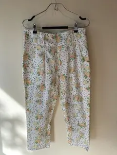 フラワープリント・ドット柄チノパン