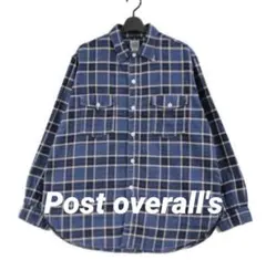 ポスト　POST チェックネルシャツ　ロイヤルスチュワート　サイズM アメリカ製 POST O\u0027ALLS(ポストオーバーオールズ) チェックシャツ レッド サイズ M