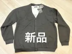 新品☆2SET Vネックカーディガン刺繍Tシャツ アンサンブルブラックL