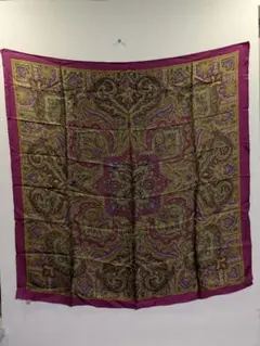 ペイズリー柄スカーフ 紫金