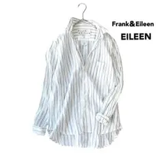 未使用級✨EILLEN フランク＆アイリーン リネン スキッパー ストライプ 青