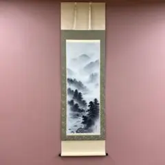 掛け軸　茶掛　村瀬晃甫　山水絵　肉筆　茶道具　茶道　インテリア 掛け軸 茶掛 村瀬晃甫 山水絵 肉筆 茶道具 茶道 インテリア - メルカリ