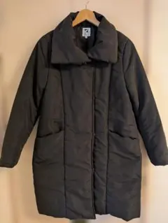 アーノルドパーマー　黒いロングコート 大きな襟付き