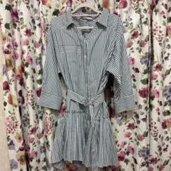 REDYAZEL ストライプ シャツワンピース F