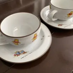 くまのプーさん　カップ&ソーサー2客セット　三郷陶器