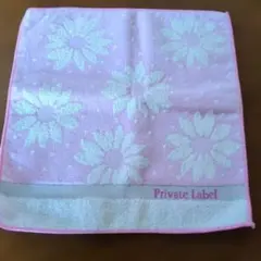 Private Label タオルハンカチ ピンク 花柄のサムネイル