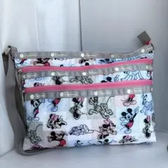 【美品】LeSportsac 　ショルダーバッグ　ディズニー　ミッキー　ミニー