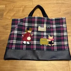 ファミリア チェック柄トートバッグ