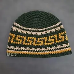 a182　秋冬春　クラッシャーハット クロシェハット　ニット帽